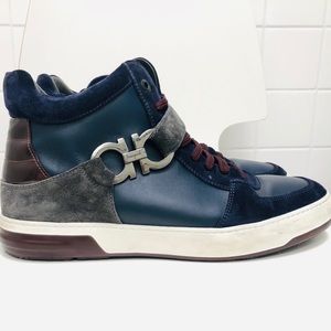 ferragamo mens high top sneakers